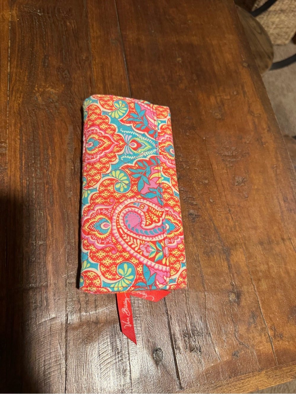 Vera Bradley Floral Paisley Wallet in Red, Turquoise, Pink